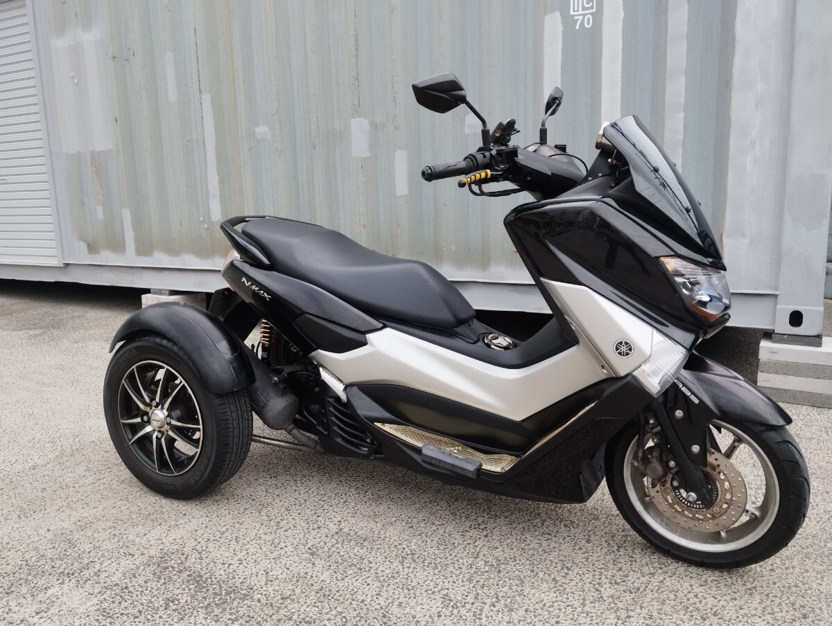  Yamaha NMAX 155 trike back gear attaching low running side car attaching light two wheel registration normal car license ( AT limitation )OK without a helmet OK high speed 2 number of seats OK
