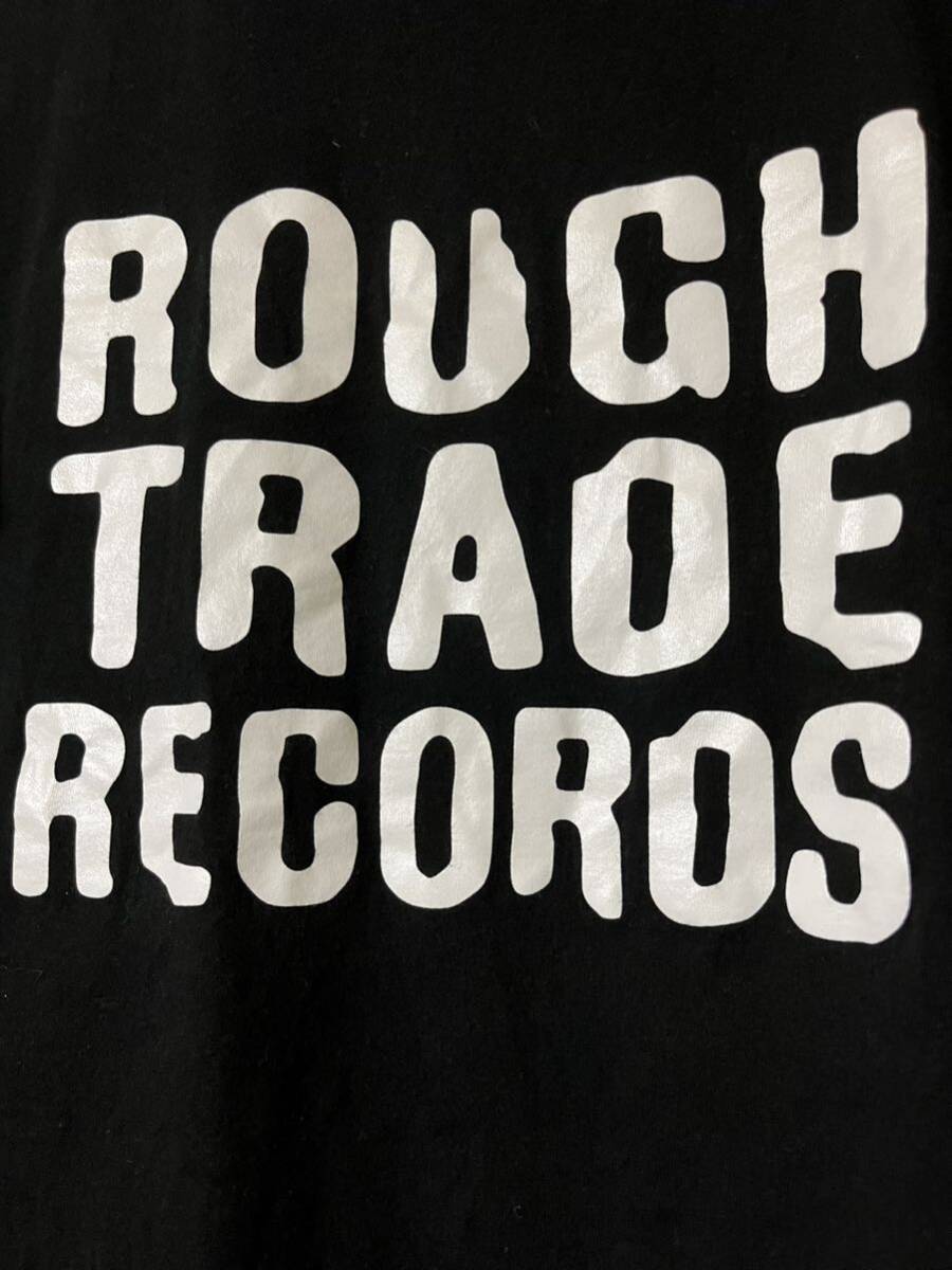 【美品】 ROUGH TRADE Tシャツ ブラック ラフトレード ラフトレ 黒 UKパンク PUNK ポストパンク POST PUNK NEW WAVE BRITPOP フジロック