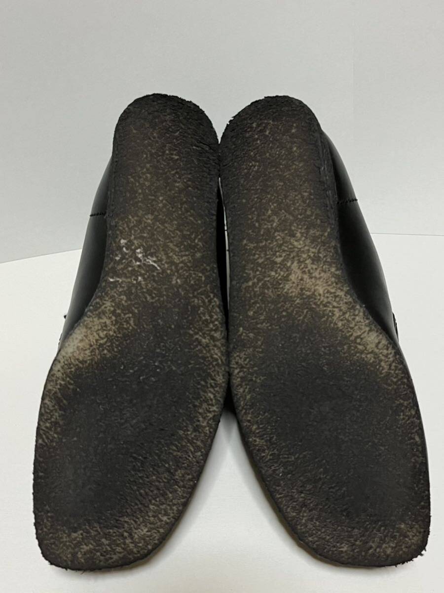 【正規品】Clarks Wallabee Boot 美品 クラークス ワラビーブーツ ブラックレザー 26.5 UK8.5 黒 革 英国 靴 ビジネス ストリート メンズ_画像8