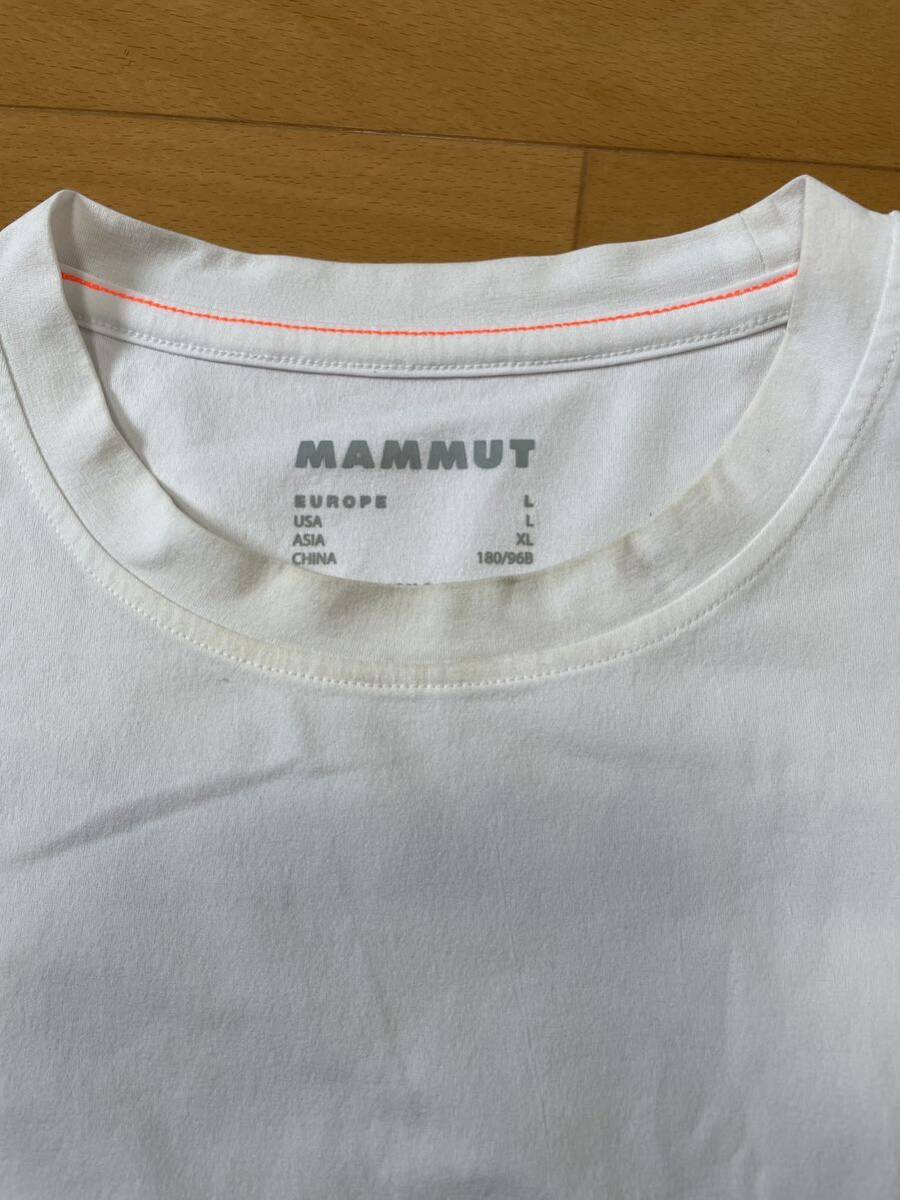 MAMMUT マムート Tシャツ 半袖 ホワイト プリント マンモス アウトドア ASIA XLサイズの画像8