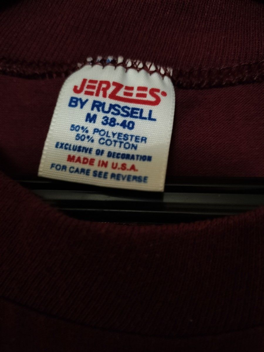 JERZEES by RUSSELLサイズM 38-40 ビンテージ Tシャツ 80年代 Made ln USA 古着