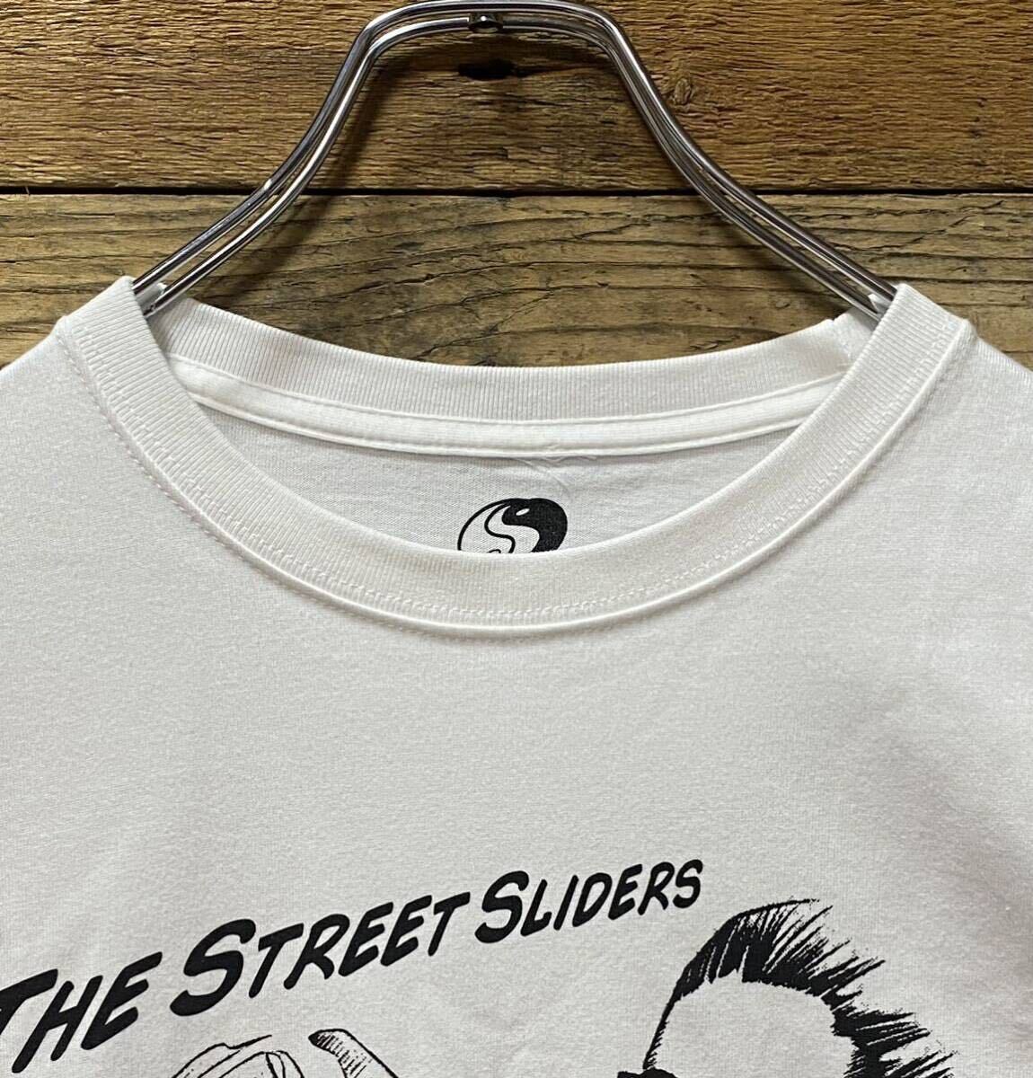 THE STREET SLIDERS × 上條淳士 コラボ Tシャツ James & Zuzu size:M (ビッグシルエット) ホワイト 白 ストリートスライダーズ HARRY 蘭丸_画像3