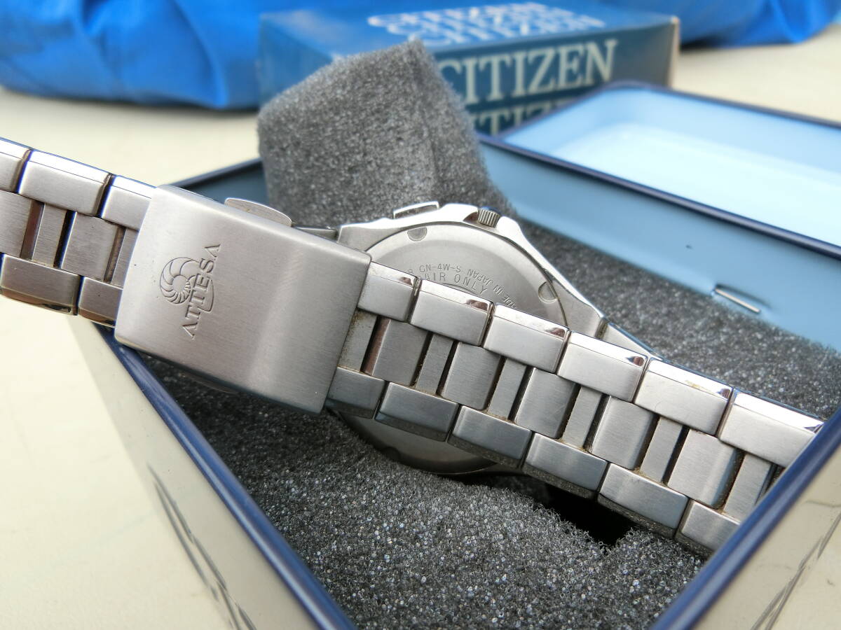 [1 jpy ~]CITIZEN Citizen Eco-Drive ATTESA GN-4W-S men's Date Eko-Drive Atessa wristwatch 