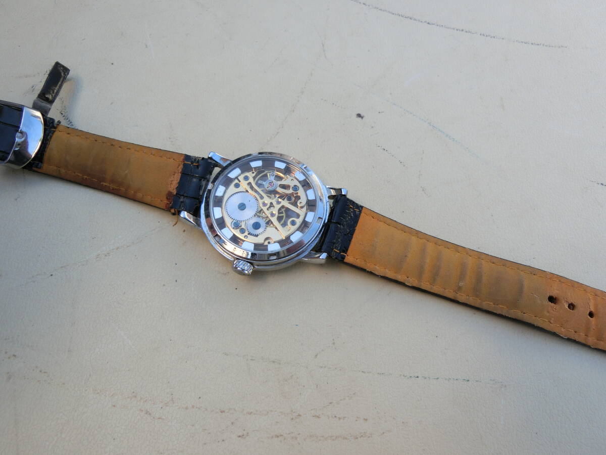 【1円～】GOER 腕時計 自動巻き スケルトン メンズ 中古品 _画像2