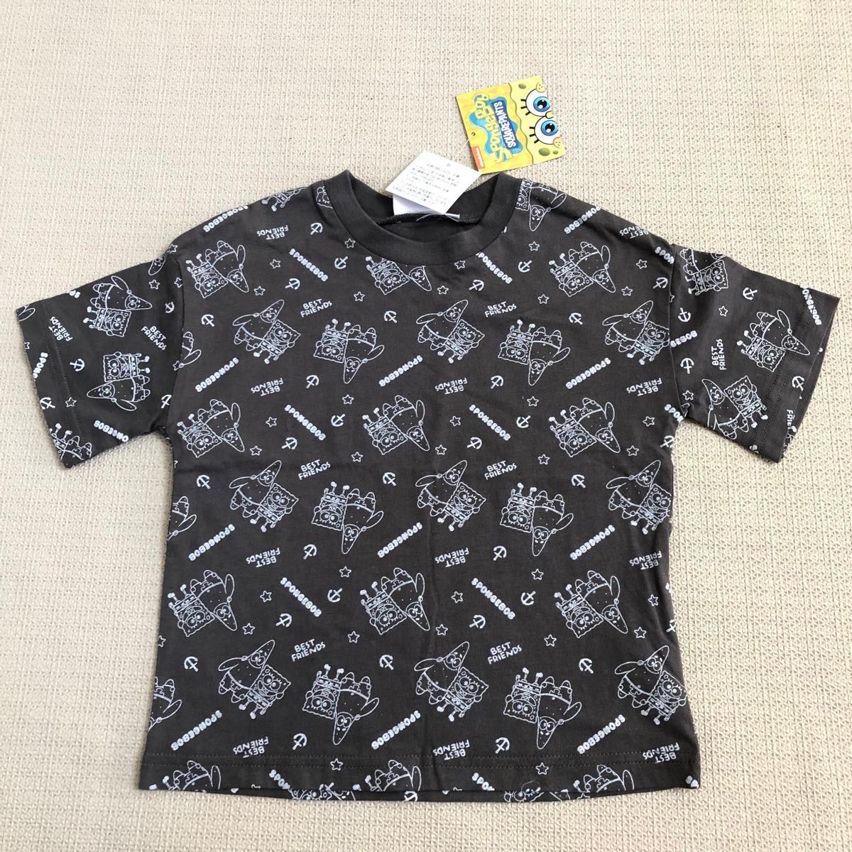 100cm スポンジボブ　子供半袖Tシャツ　新品