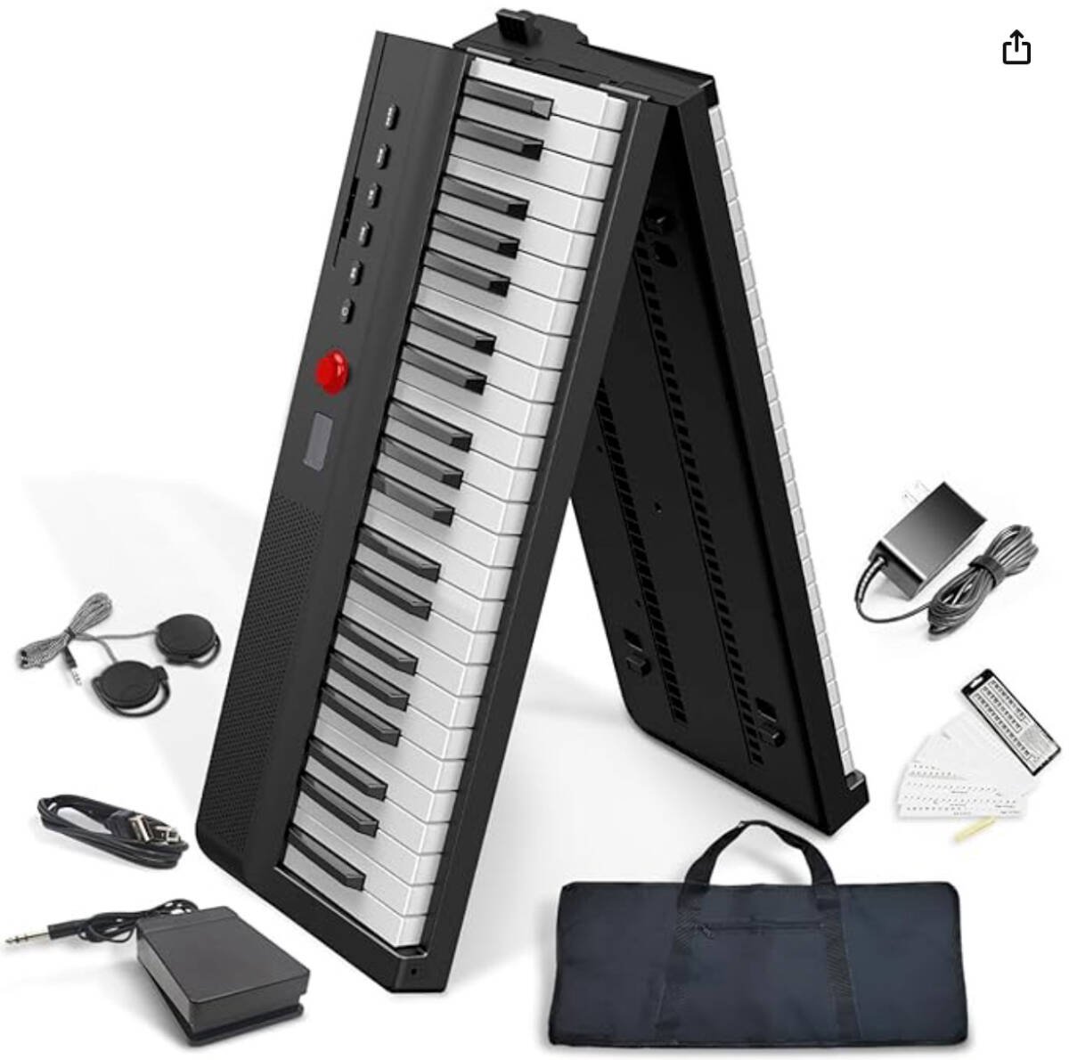  『送料無料』Longeye 電子ピアノ 88鍵盤 FOLD PRO II 折たみ可能！の画像1