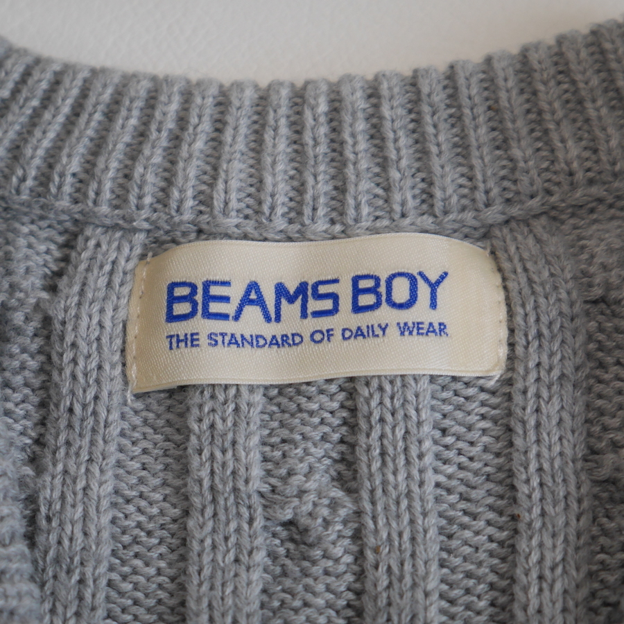 BEAMS BOY 5ゲージ ケーブル編み クルーベスト★ビームスボーイ_画像8