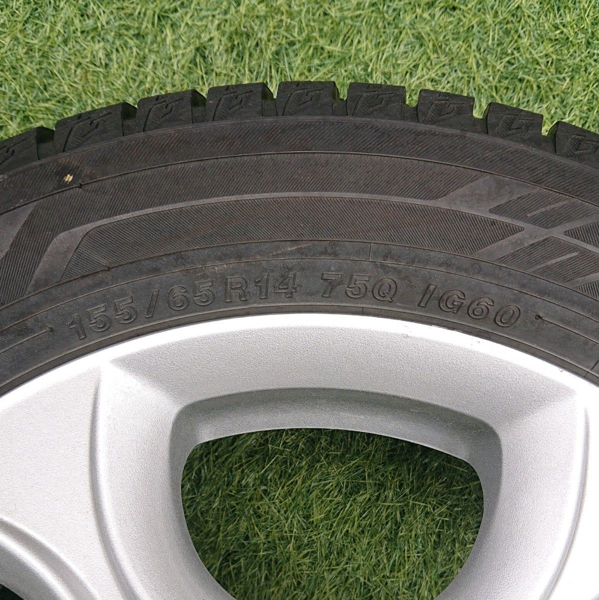 4-1  155/65R14 スタッドレス スズキ純正 アルミホイール 1本