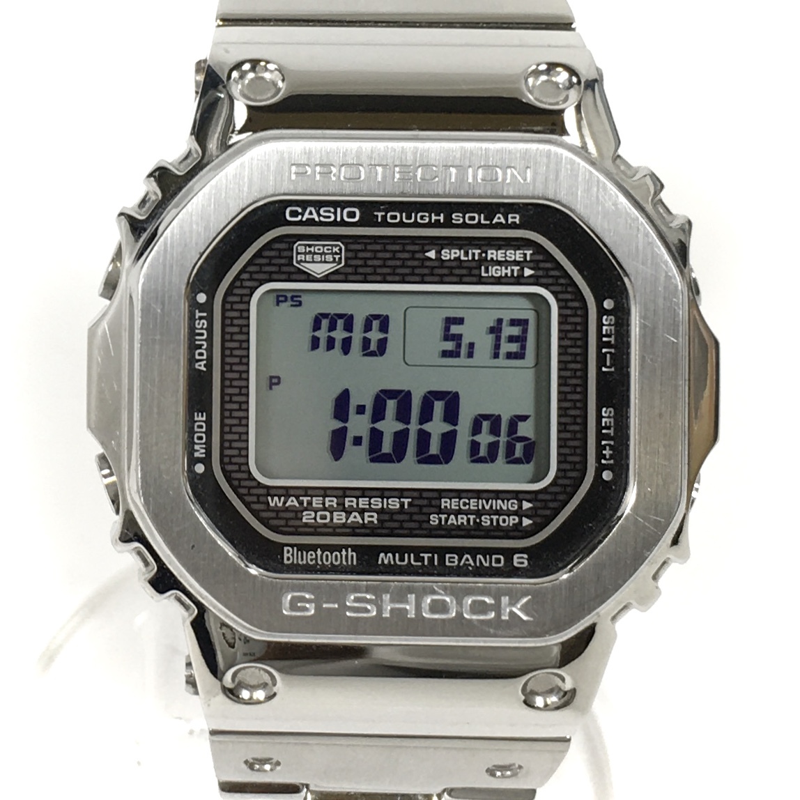 ＊CASIO G-SHOCK GMW-B5000 ソーラー電波 フルメタル メンズ 腕時計 デジタル Bluetooth対応 カシオ Gショック 稼働品 箱 取説 コマ付き_画像3