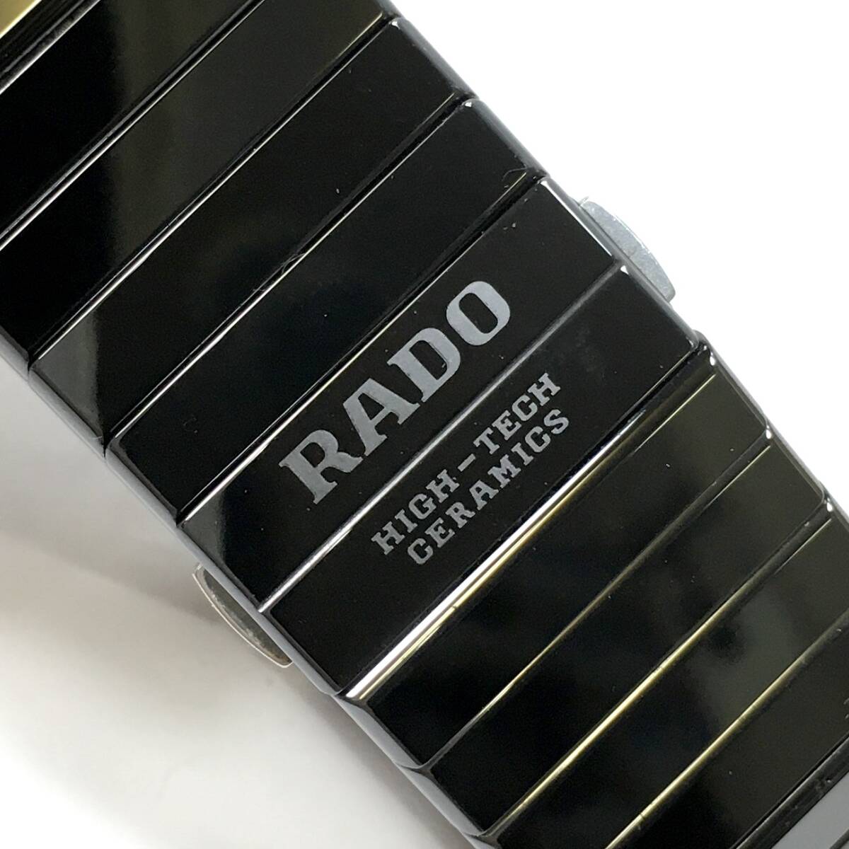 ＊【電池交換済】RADO DIASTAR 152.0347.3 クォーツ QZ メンズ 腕時計 デイト スクエア 黒文字盤 ブラック ラドー ダイヤスター_画像9