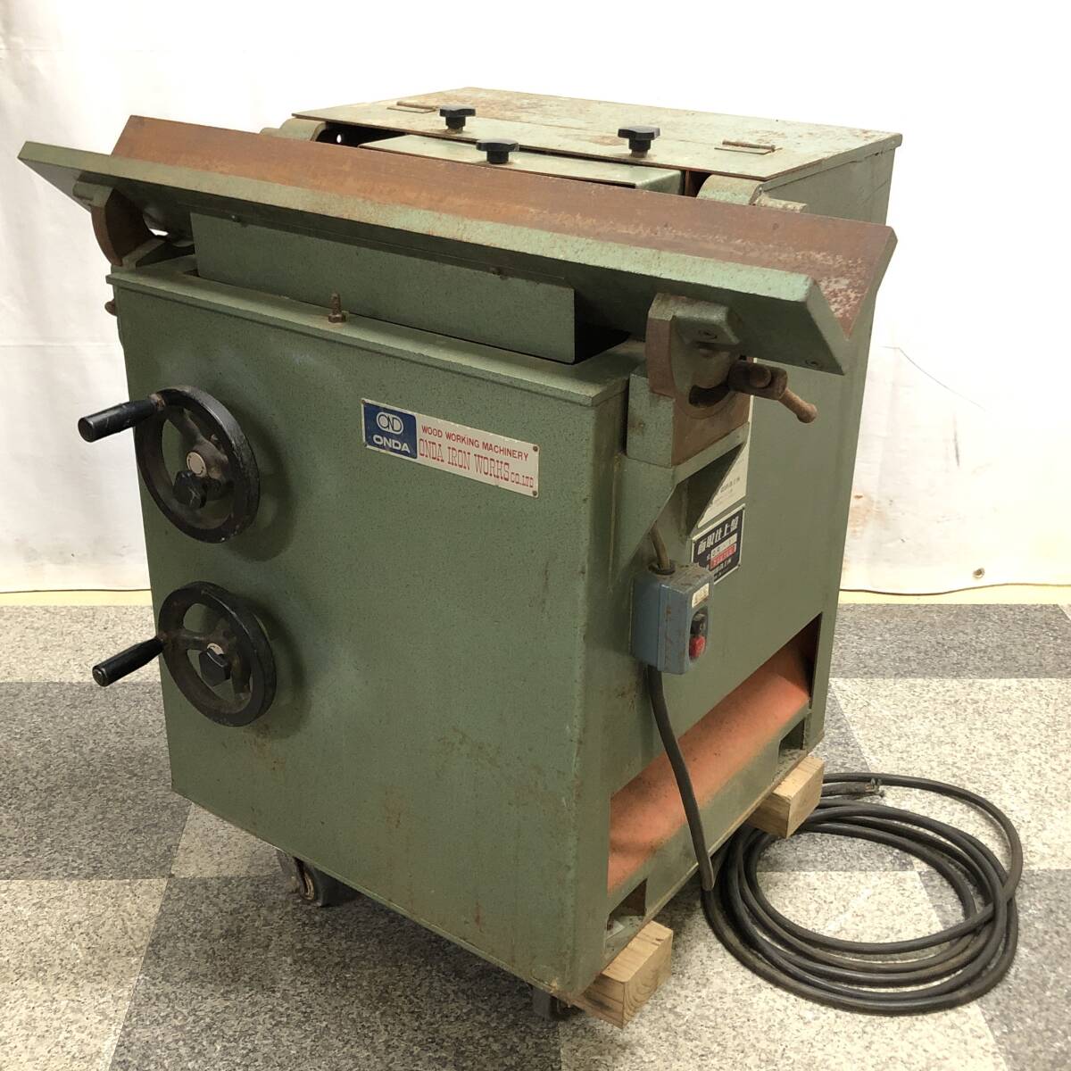引取限定】ONDA OR-1 面取仕上盤 木工 加工 切断 建具 機械 恩田鉄工 引取限定】ONDA OR-1 面取仕上盤 木工 加工 切断 建具 機械 恩田鉄工