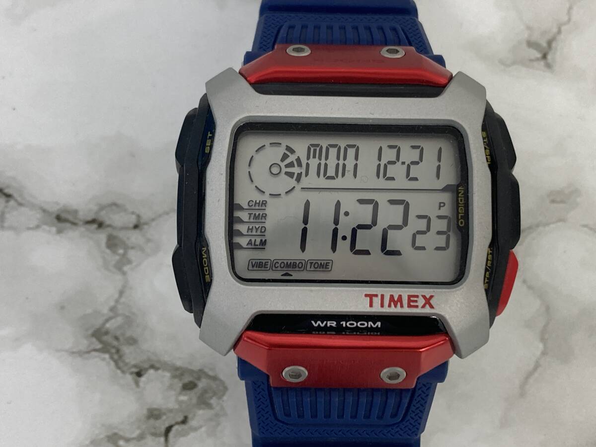 ◇TIMEX タイメックス SHOCK デジタルウォッチ M076 腕時計 稼働品の画像1