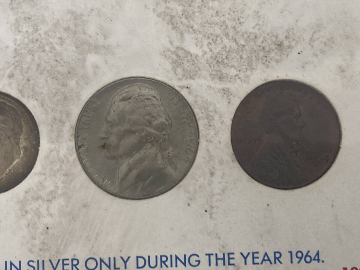 ◇ UNITED STATES OF AMERICA リバティコイン LAST OF THE SILVER COINAGE 1964の画像5