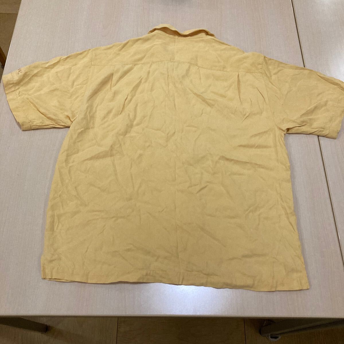 Tommy Bahama シルクシャツ メンズ L イエロー トミーバハマ 半袖シャツ_画像3