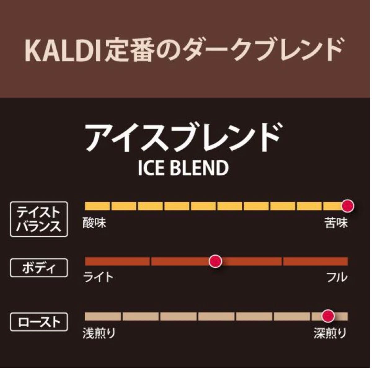 カルディ KALDI アイスブレンド　アイスコーヒー　3袋  コーヒー豆　珈琲豆　深煎り　豆のまま　イタリアンロースト