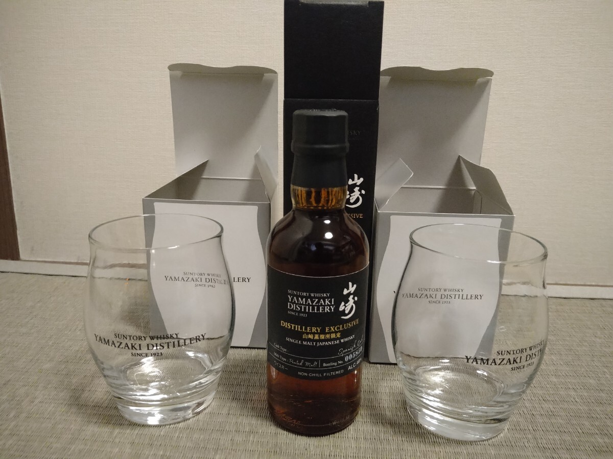 山崎蒸溜所限定 サントリー ウィスキー WHISKY SUNTORY スパニッシュオーク 180ml ハーフロックグラス２個 セット 山崎 蒸溜所の画像4