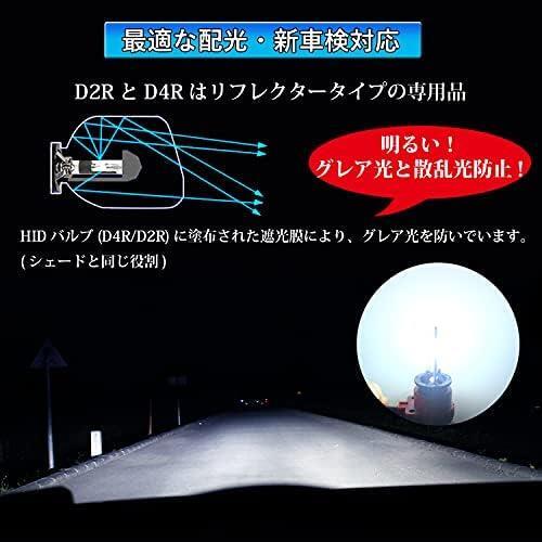 ★D4R_8000K★ 車ヘッドライト D4R HIDバルブ 8000K 35W 12V 車検対応 純正交換用 HIDライト（2個入）_画像3