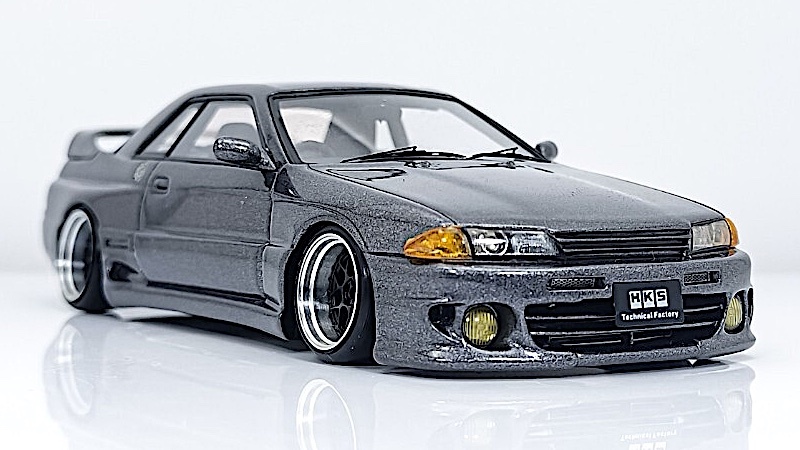 【秀逸カスタム】Ж hpi・racing MIRAGE 1/43 Skyline R32 GT-R HKS ZERO-R GUN スカイライン ガンメタ Ж PRINCE C10 C110 RS R33 R34 R35_アーティストの秀逸カスタムされたMIRAGE！