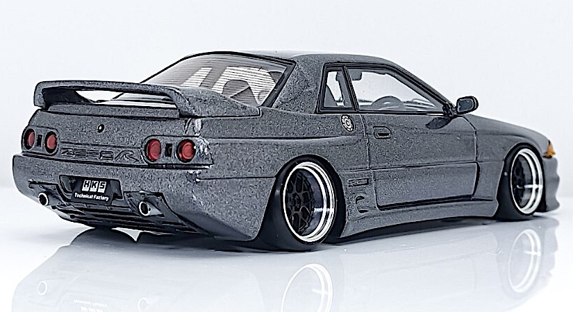 【秀逸カスタム】Ж hpi・racing MIRAGE 1/43 Skyline R32 GT-R HKS ZERO-R GUN スカイライン ガンメタ Ж PRINCE C10 C110 RS R33 R34 R35_素材にアーティストの拘りの心を感じます！