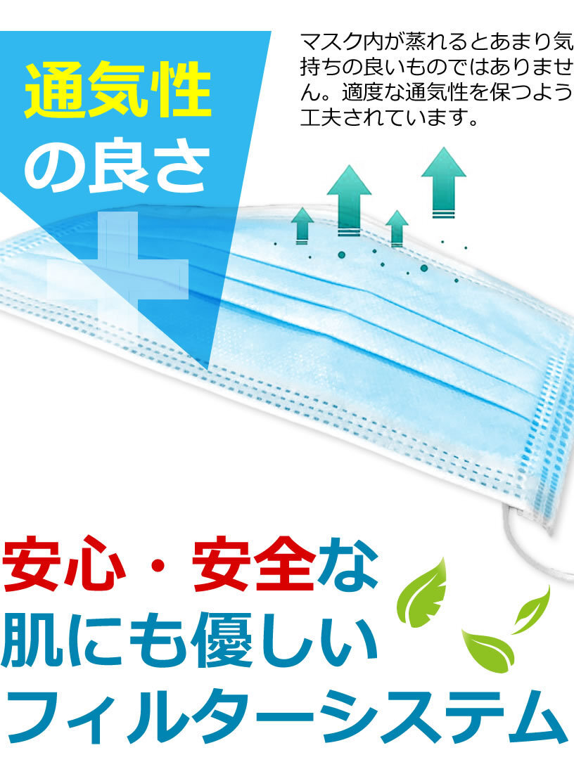 マスク 50枚 ※送料無料 1箱 50枚入り ふつう 使い捨て 不織布 箱 シャープな着け心地 花粉症対策　ホワイト　[47947]_画像7