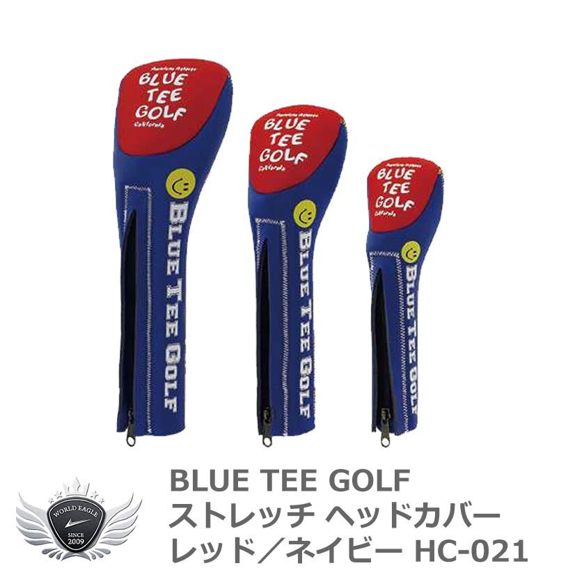 BLUE TEE GOLF ブルーティーゴルフ ストレッチヘッドカバー レッド／ネイビー HC-021 フェアウェイウッド用[43251]_画像1