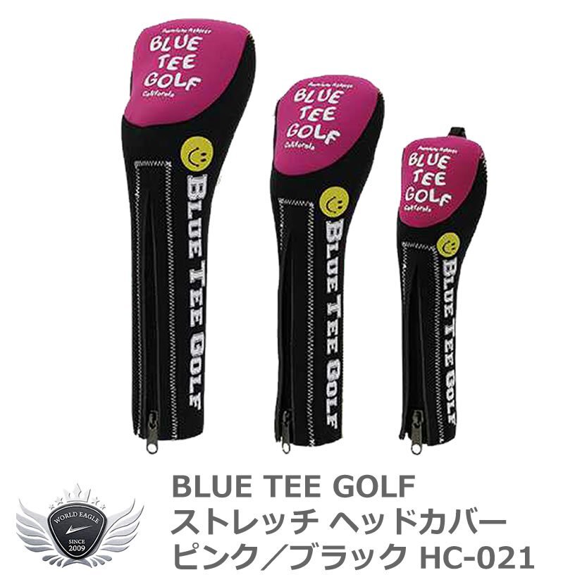 BLUE TEE GOLF ブルーティーゴルフ ストレッチヘッドカバー ピンク／ブラック HC-021 フェアウェイウッド用[43260]_画像1
