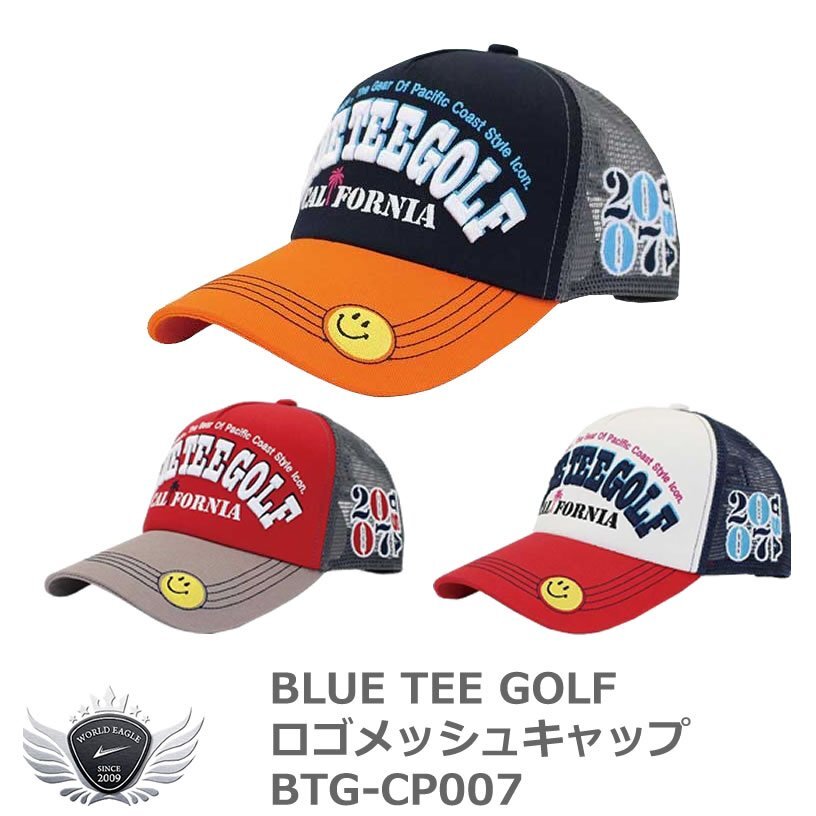 BLUE TEE GOLF ブルーティーゴルフ ロゴメッシュキャップ BTG-CP007 ネイビー/オレンジ[57441]_画像1