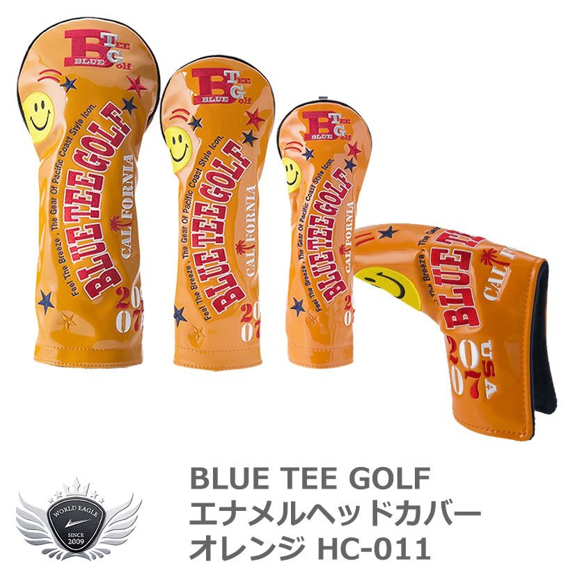 BLUE TEE GOLF ブルーティーゴルフ エナメルヘッドカバー オレンジ HC-011 DR用[48985]_画像1