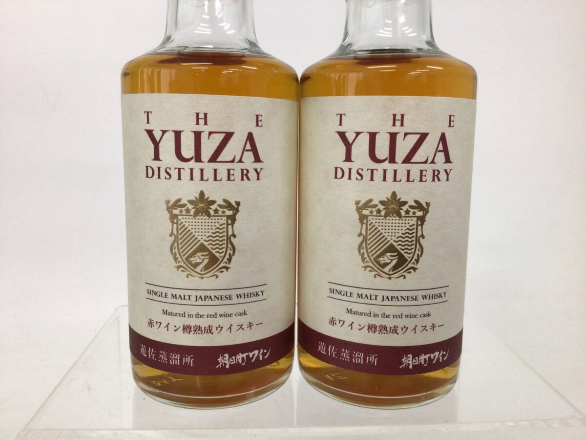 ウイスキー YUZA 遊佐蒸溜所 朝日町赤ワイン樽熟成 ベビーボトル ２本セット 180ml 重量番号:2(92)の画像2