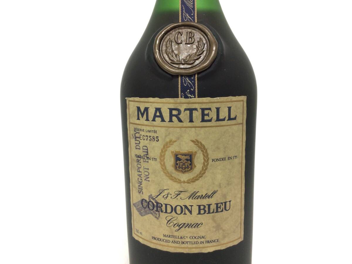  brandy Martell koru Don blue green bottle old bottle 700ml weight number :2 (48)