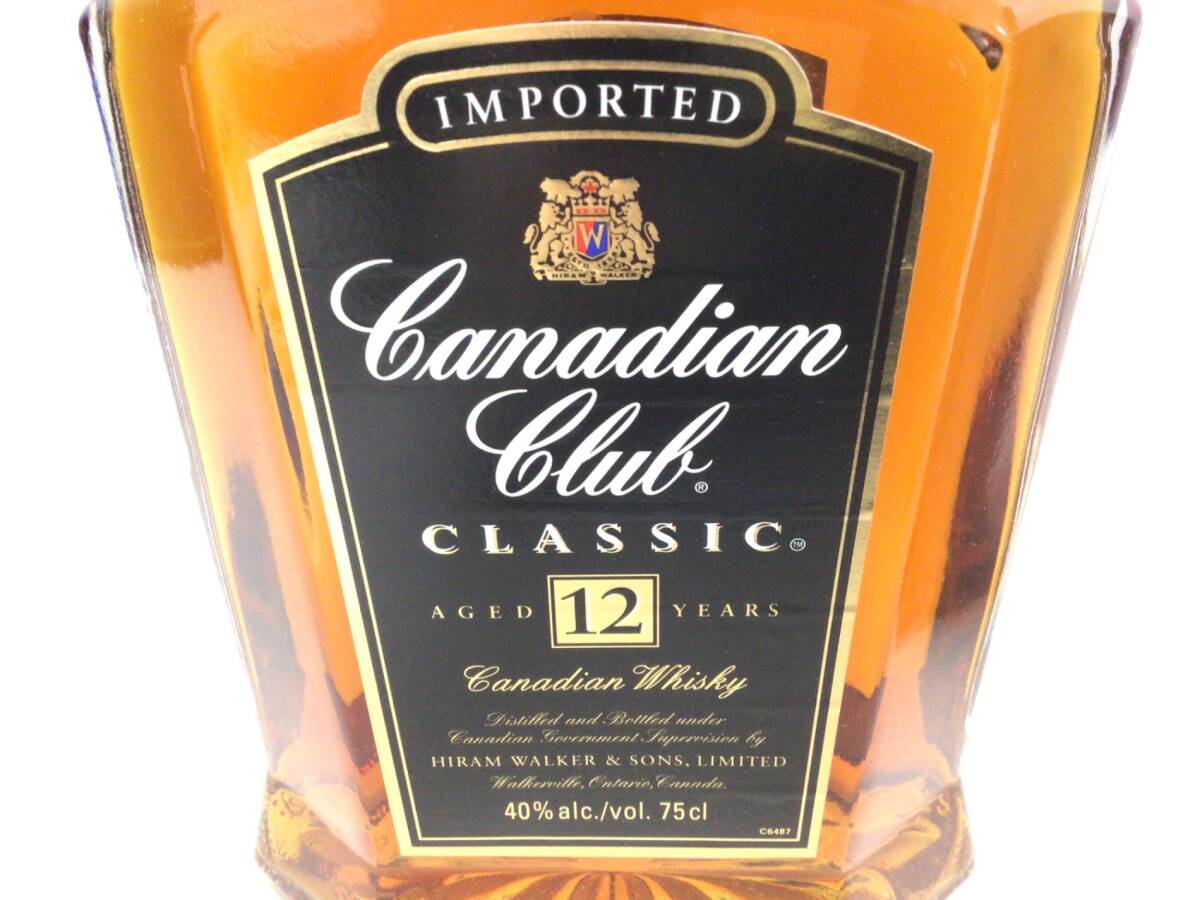 виски Canadian Club 12 год Classic 3 шт. комплект 750/1000ml масса номер :6(K-2)