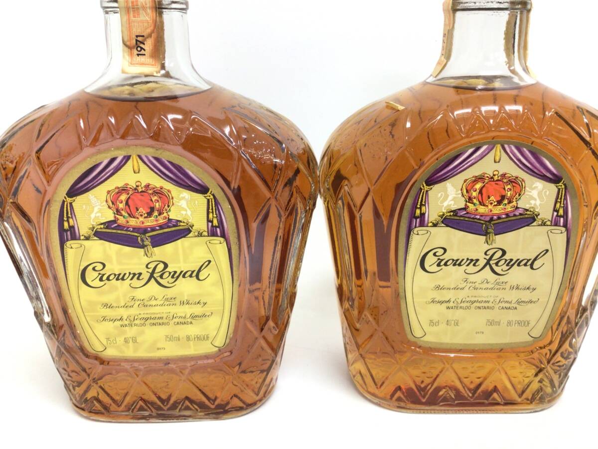  whisky Crown royal 3 pcs set 750ml weight number :6(I-1)