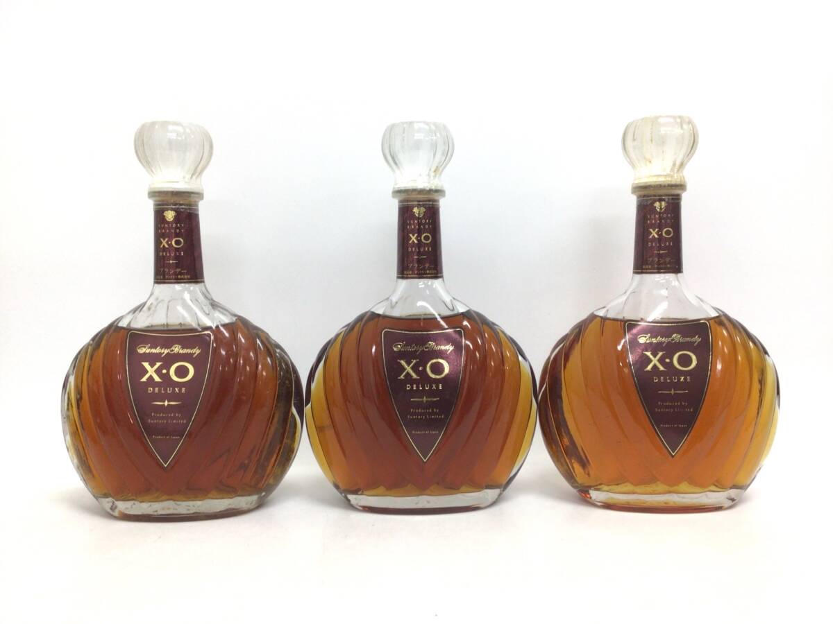  brandy Suntory XO Deluxe 3 pcs set 700ml weight number :6(I-2)