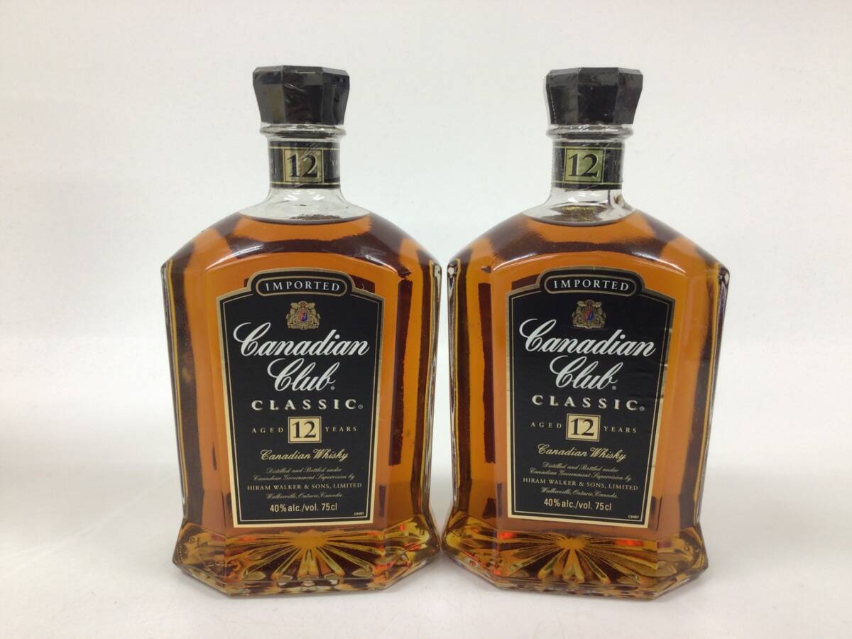  whisky Canadian Club 12 year Classic 2 pcs set 750ml weight number :4(73)