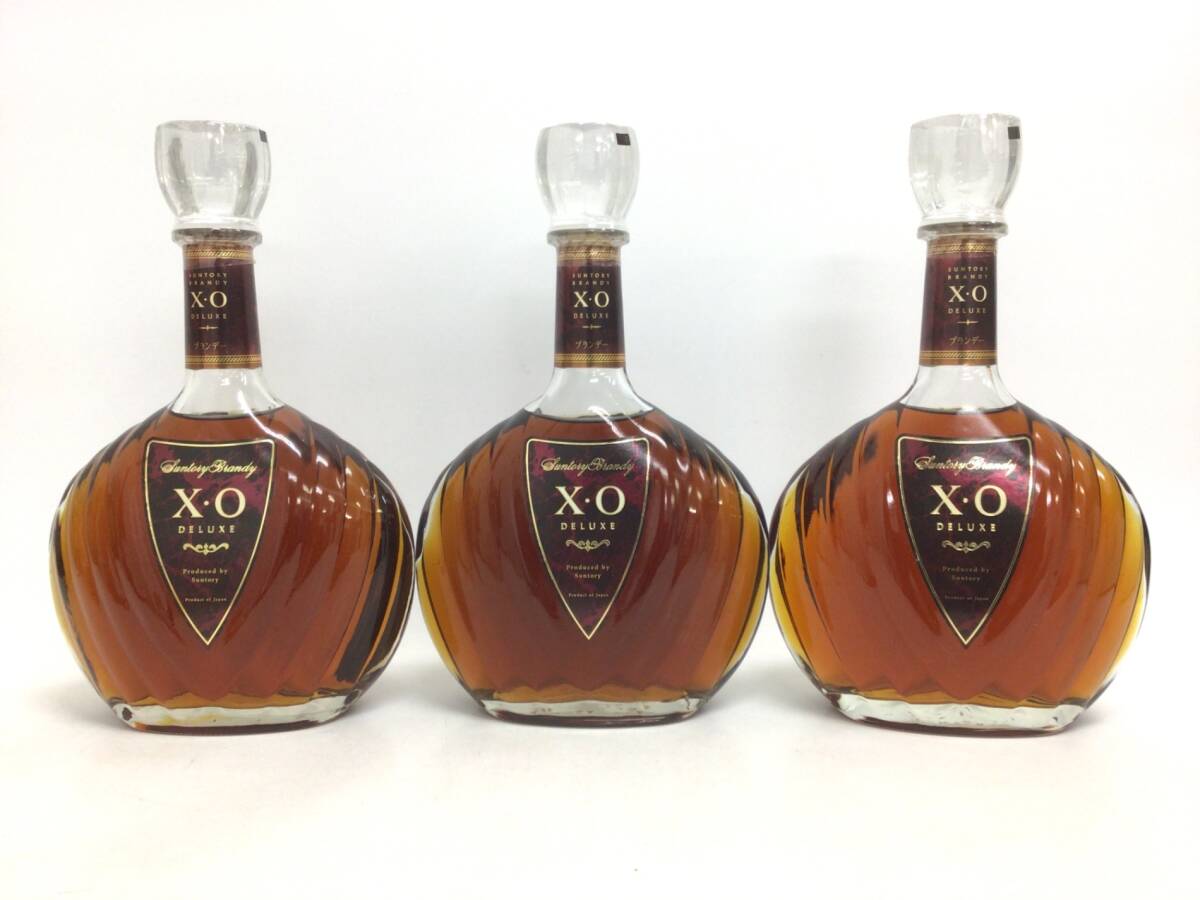  brandy Suntory XO Deluxe 3 pcs set 700ml weight number :6(I-3)