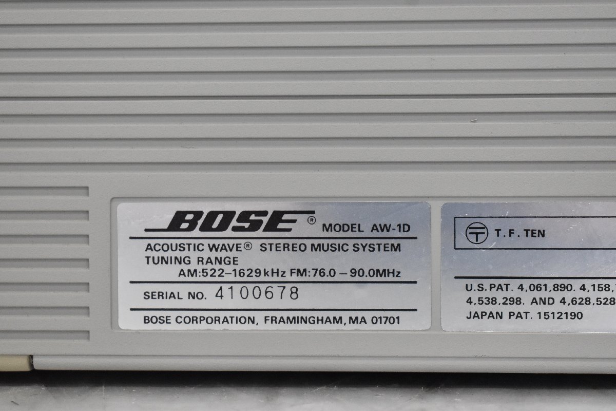 3030 現状品 BOSE AW-1D ボーズ CDラジカセの画像9