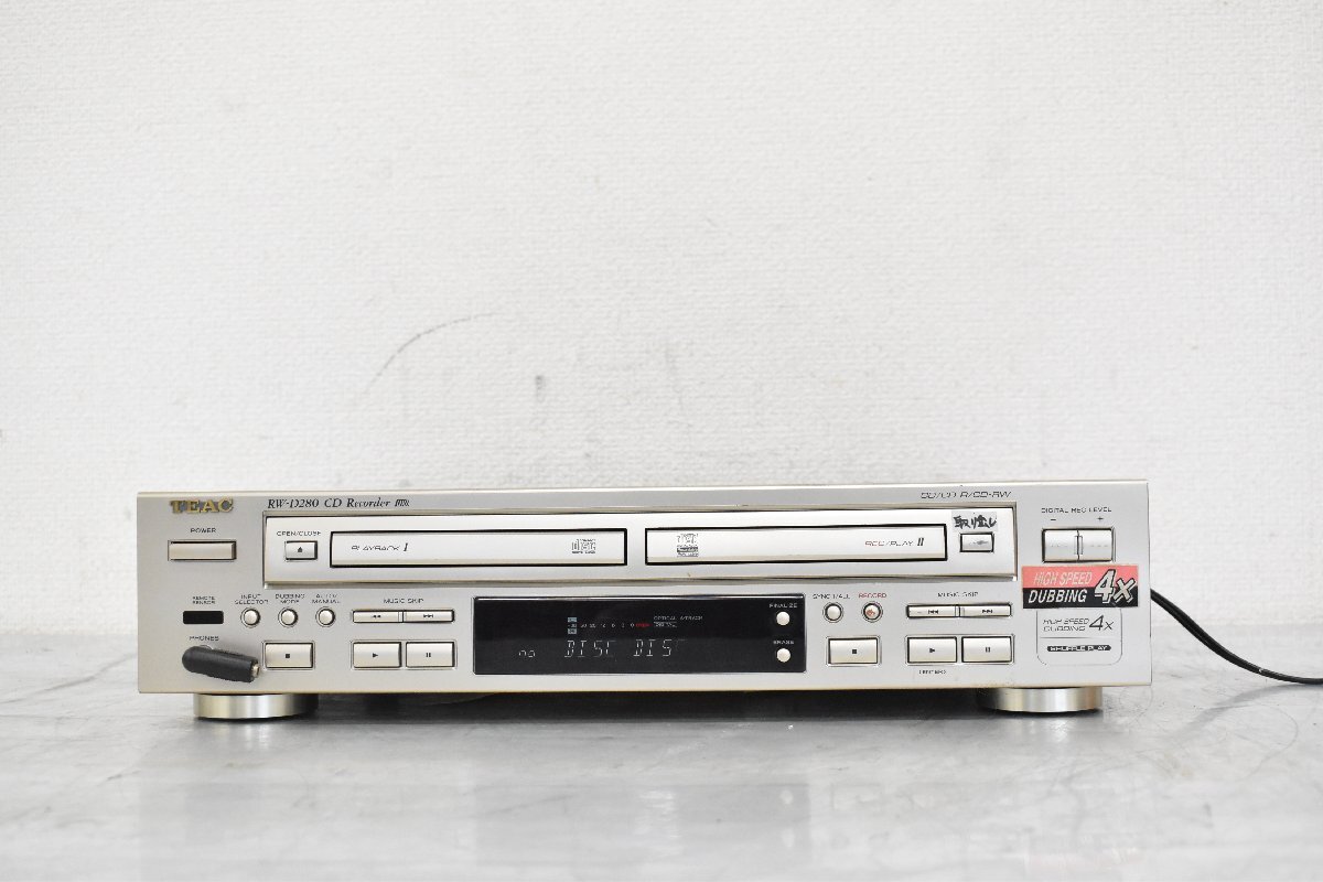 3002 現状品 TEAC RW-D280 ティアック CDレコーダーの画像2