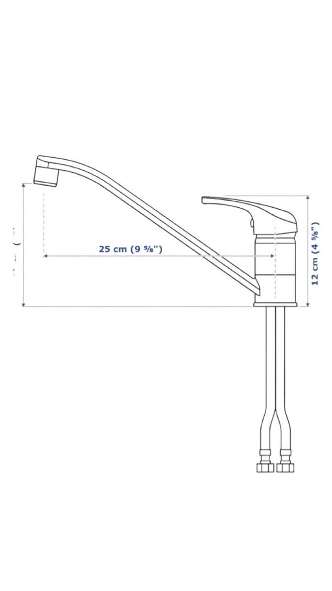 IKEA LAGAN  ラーガンシングルレバーキッチン混合栓, クロムメッキ