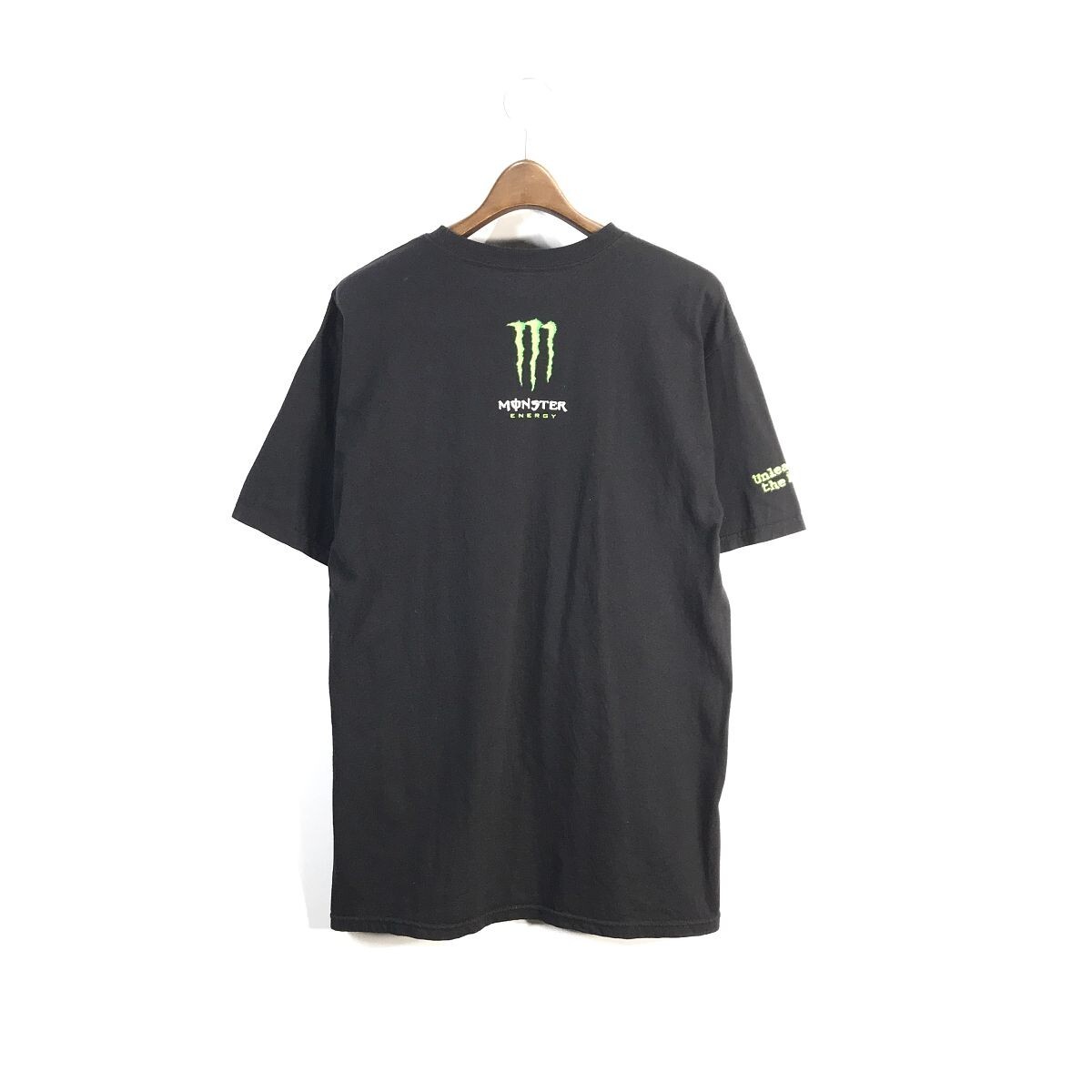 正規品 デカロゴ 人気デザイン モンスター MONSTER ENERGY 半袖 エンブレムロゴ プリント Tシャツ M ブラック エナジー ドリンク 公式_画像2