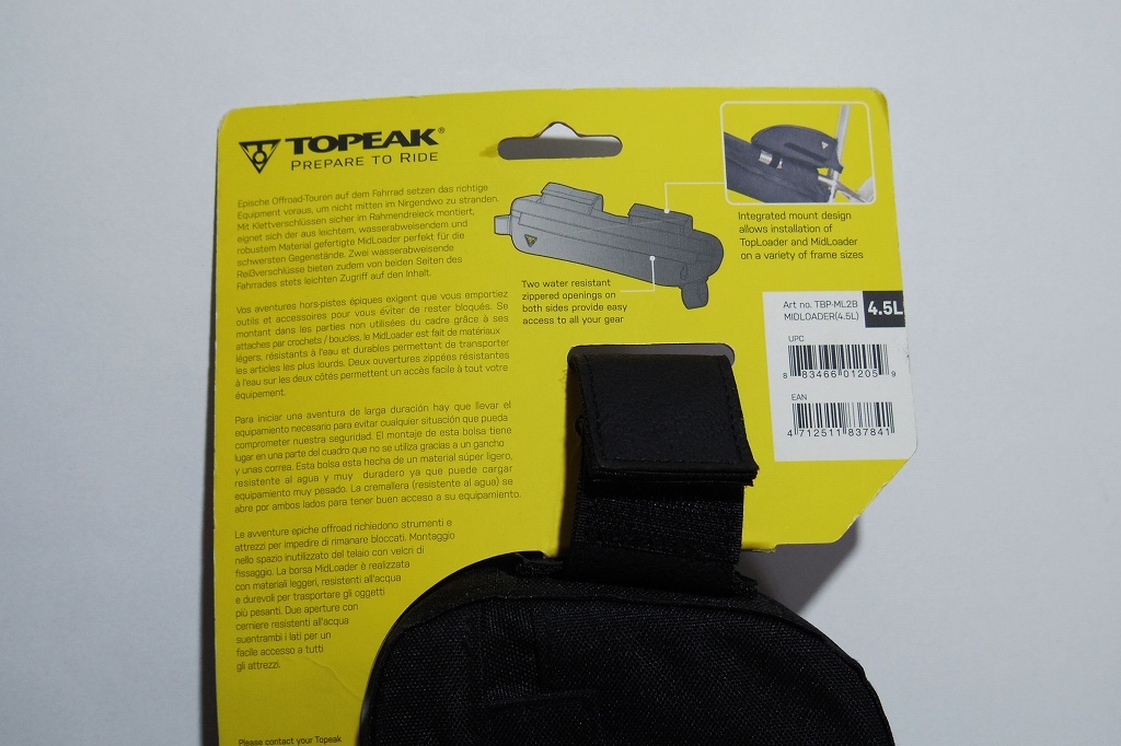 トピーク ミッドローダー 4.5L ブラック フレームバッグ 在庫処分特価 TOPEAK_画像4