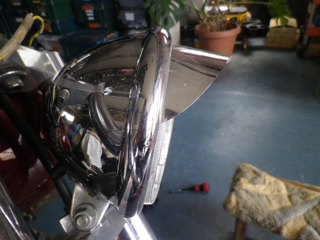  beige tsu head light visor 135.(5.3 -inch ) light for bend less Harley * american 