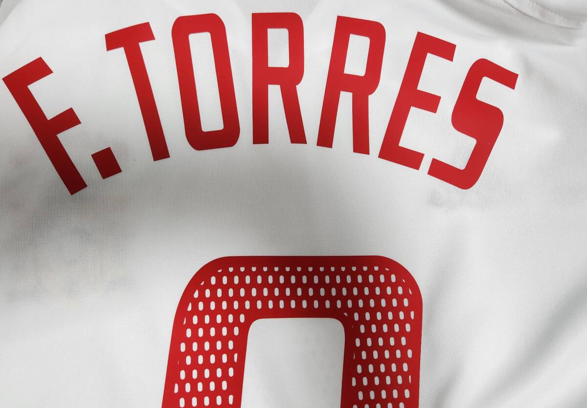 ユーロ04 スペイン(A)#9 F・トーレス Torres 半袖 adidas EURO2004パッチ M or L_画像8