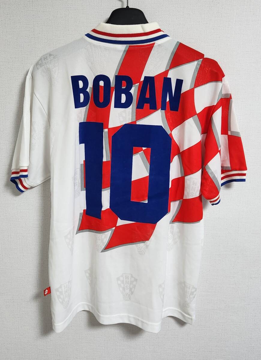 98W杯 クロアチア(H)＃10 ボバン Boban 半袖 lotto正規 1998 World Cup仕様 L_画像2