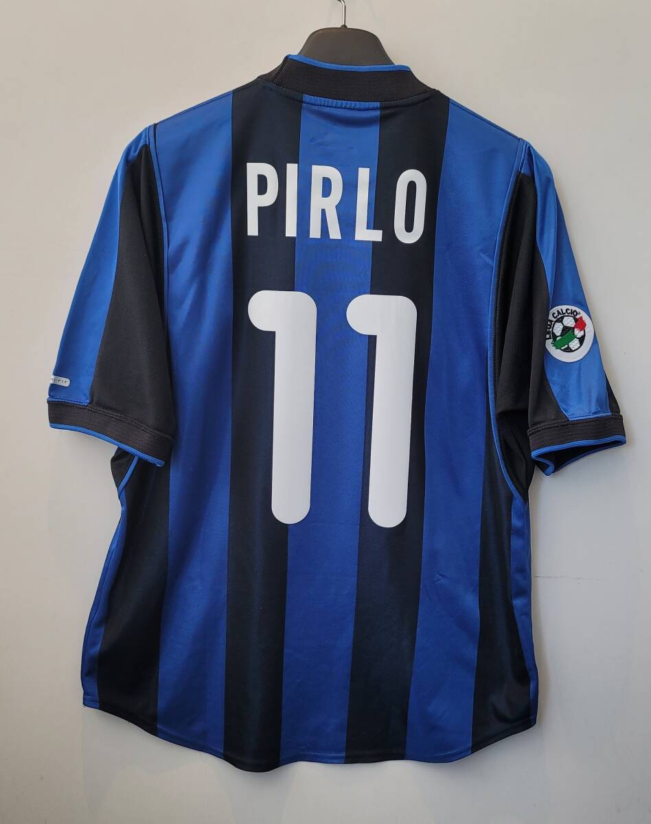 00-01インテル Inter(H)#11 アンドレア・ピルロ Pirlo 半袖 nike セリエA仕様 M-2_画像2