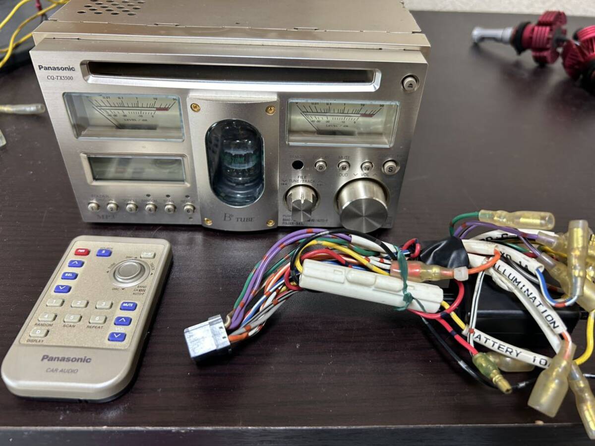 Panasonic CQ-TX5500D CD AM/FM AUX 真空管アンプ 動作品 希少 Panasonic CQ-TX5500D CD AM/FM AUX 真空管アンプ 動作品 希少