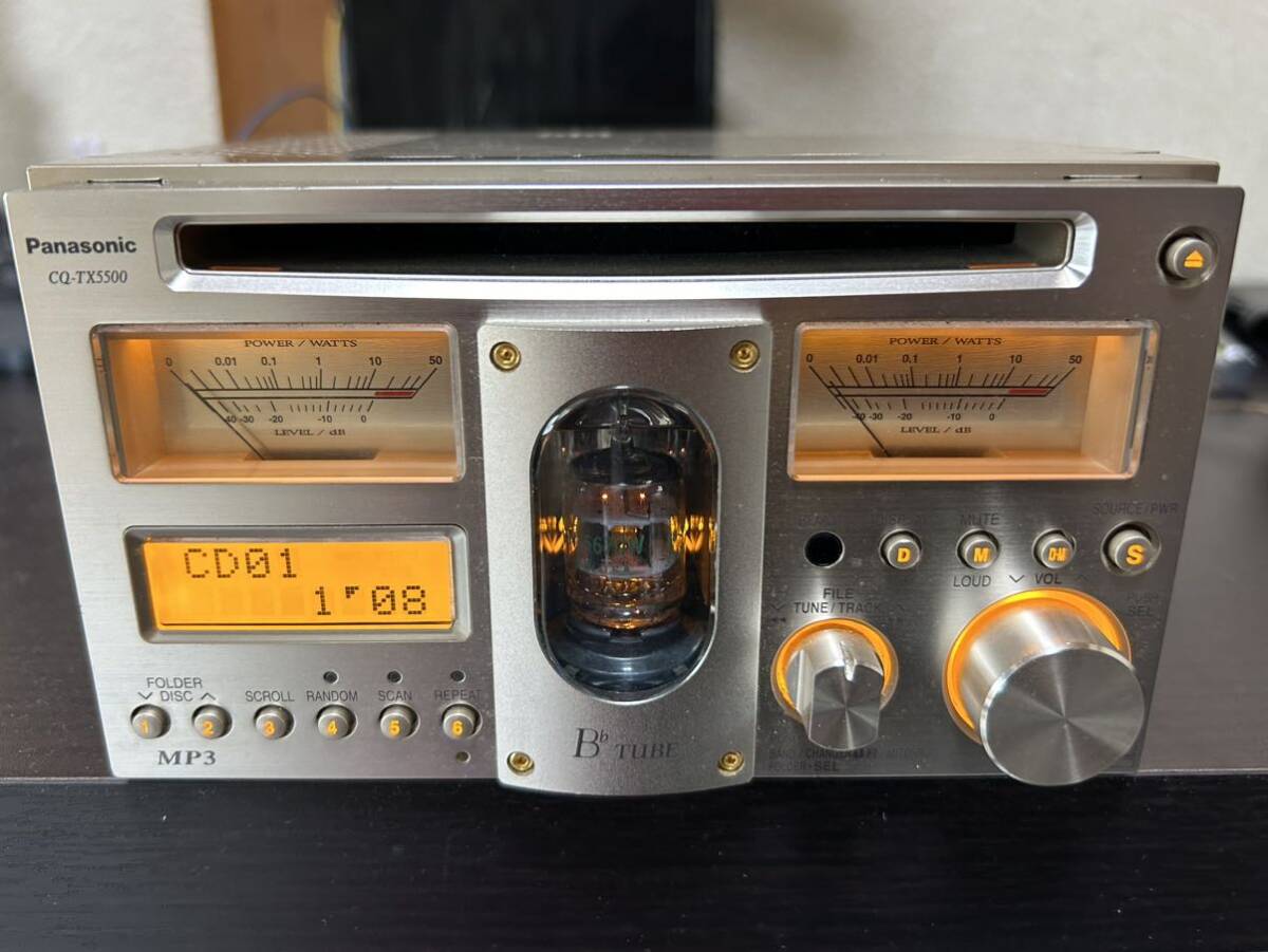 Panasonic CQ-TX5500D CD AM/FM AUX 真空管アンプ 動作品 希少 Panasonic CQ-TX5500D CD AM/FM AUX 真空管アンプ 動作品 希少