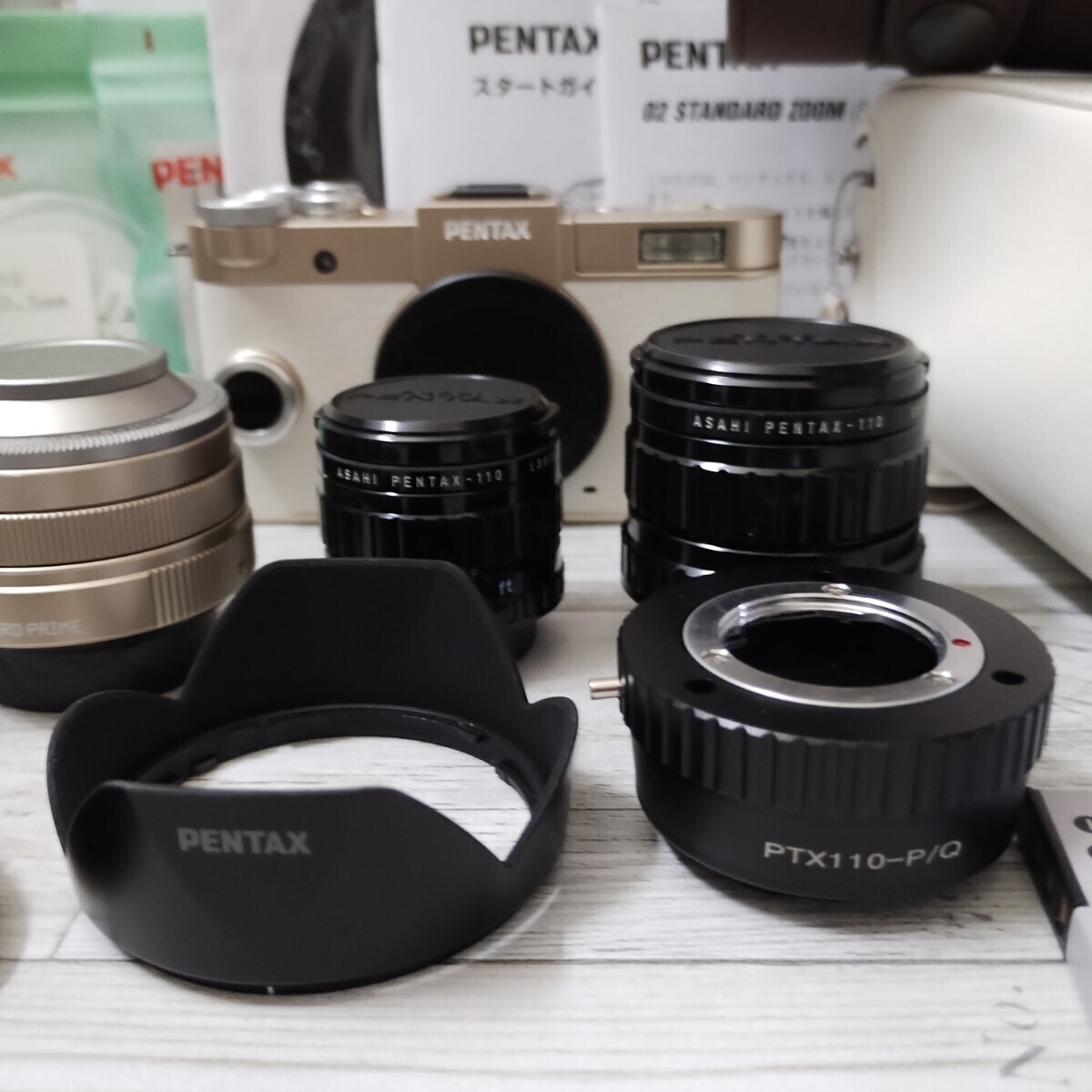 【ジャンク品】ASAHI PENTAX-110 レンズ２本PENTAX Q-S1_画像4