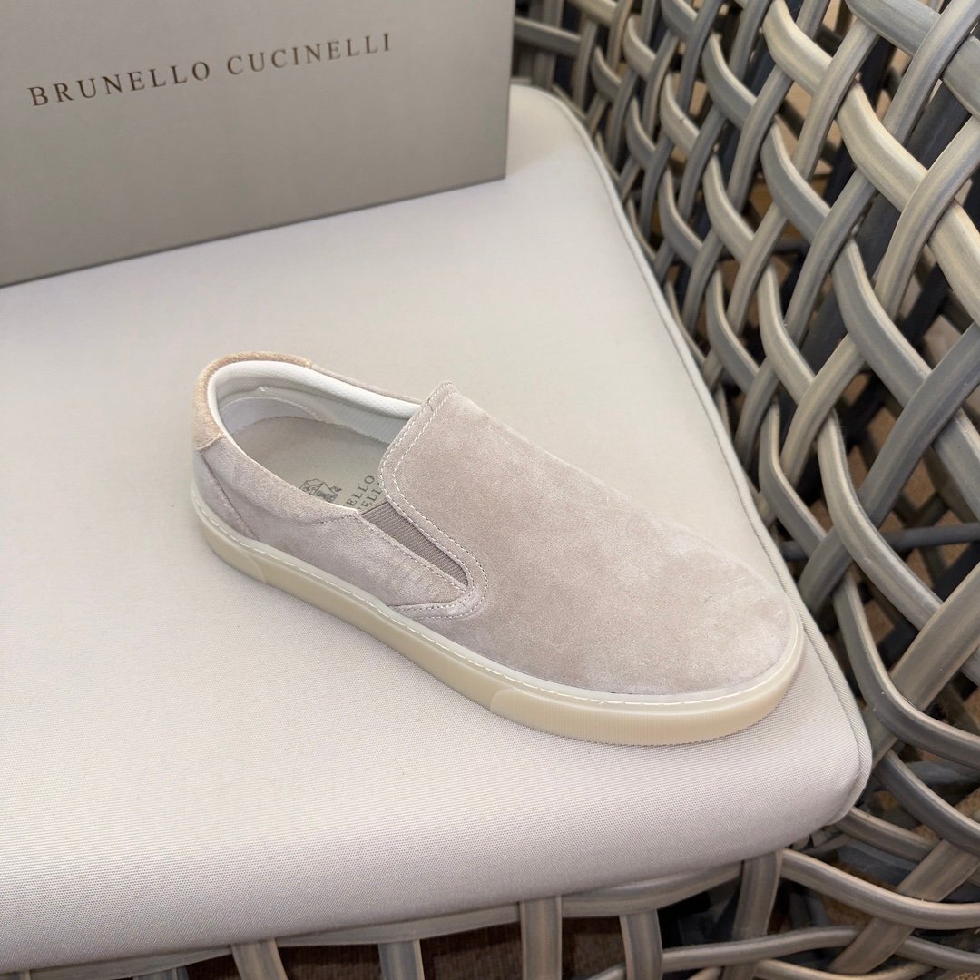 ブルネロクチネリ　BRUNELLO CUCINELLI ローファー メンズシューズ スエード 2024ss 39-44　サイズ選択可能 ライトグレー_画像4