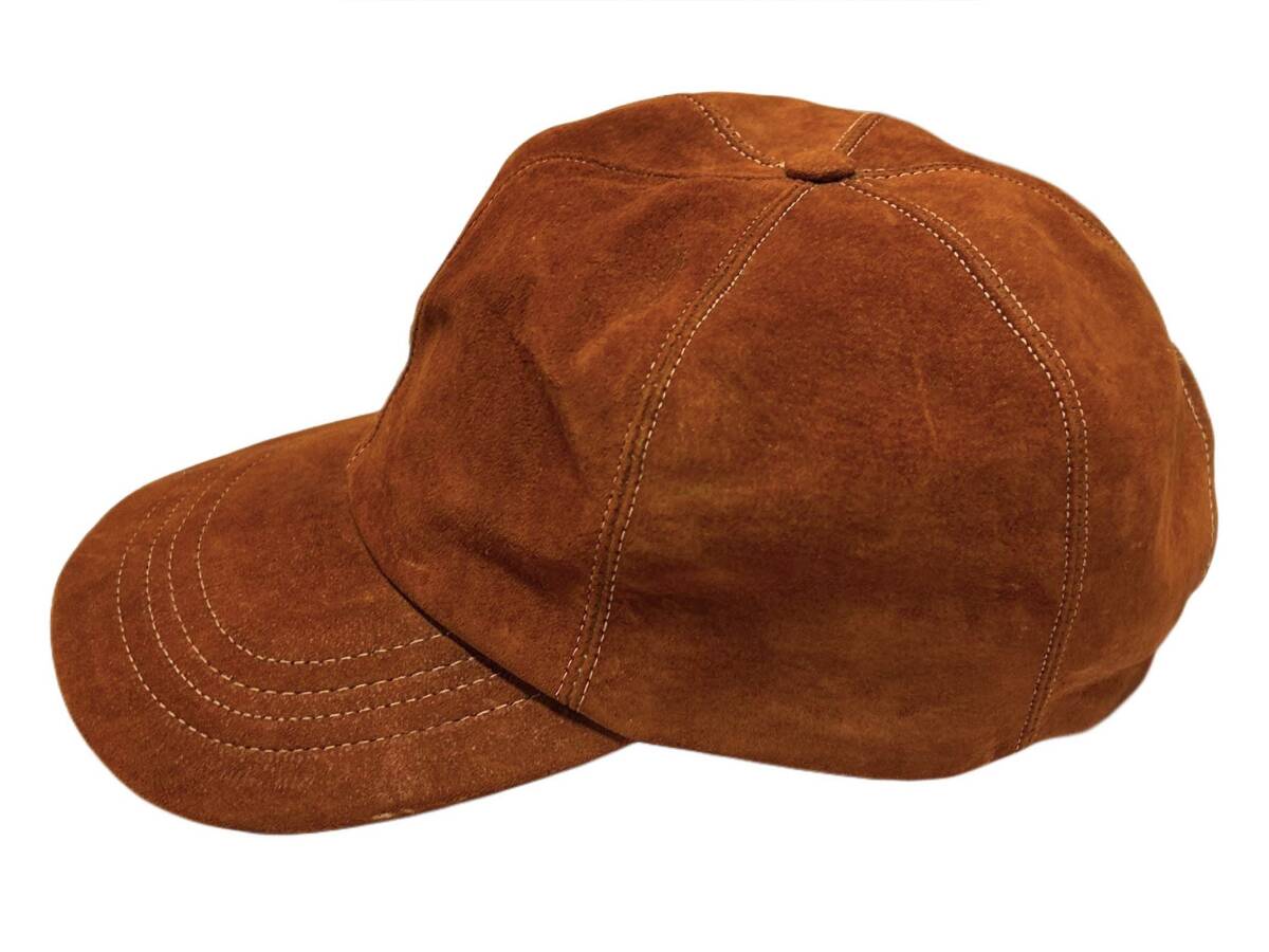 貴重 激レア USA製【 80s L.L.BEAN エルエルビーン スウェード ベースボール キャップ ビンテージ CAP ブラウン】 帽子 70s 60s_画像2