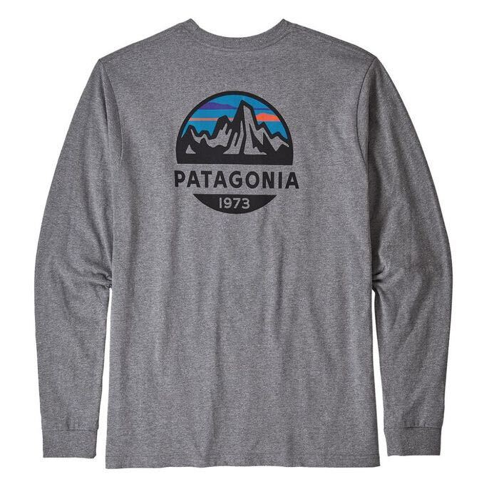 patagonia ロンT LONG-SLEEVED FITZ ROY SCOPE RESPONSIBILI-TEE ロングスリーブ　フィッツロイスコープ　Tシャツ　長袖　グレー Lサイズ _画像1